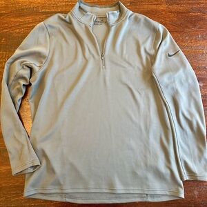 Nike Men's Light Gray Quarter-Zip Golf Sweatshirt XL